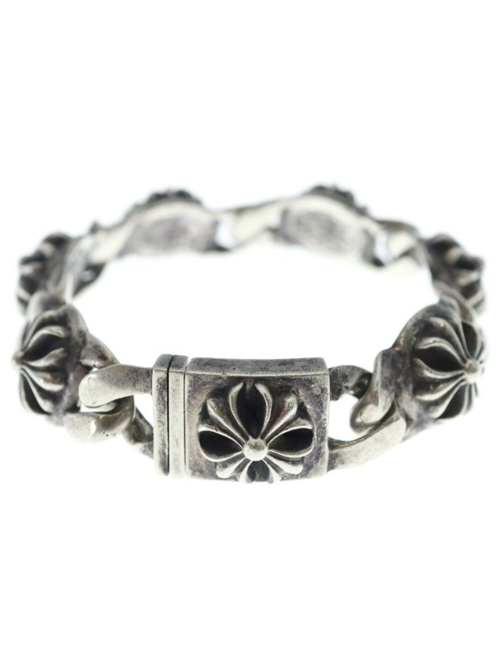 Chrome Hearts Cross Link Bracelet Silver